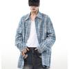 Unisex Casual Retro Plaid Shirt - High-End Lazy Style for Men (Spring/Summer)