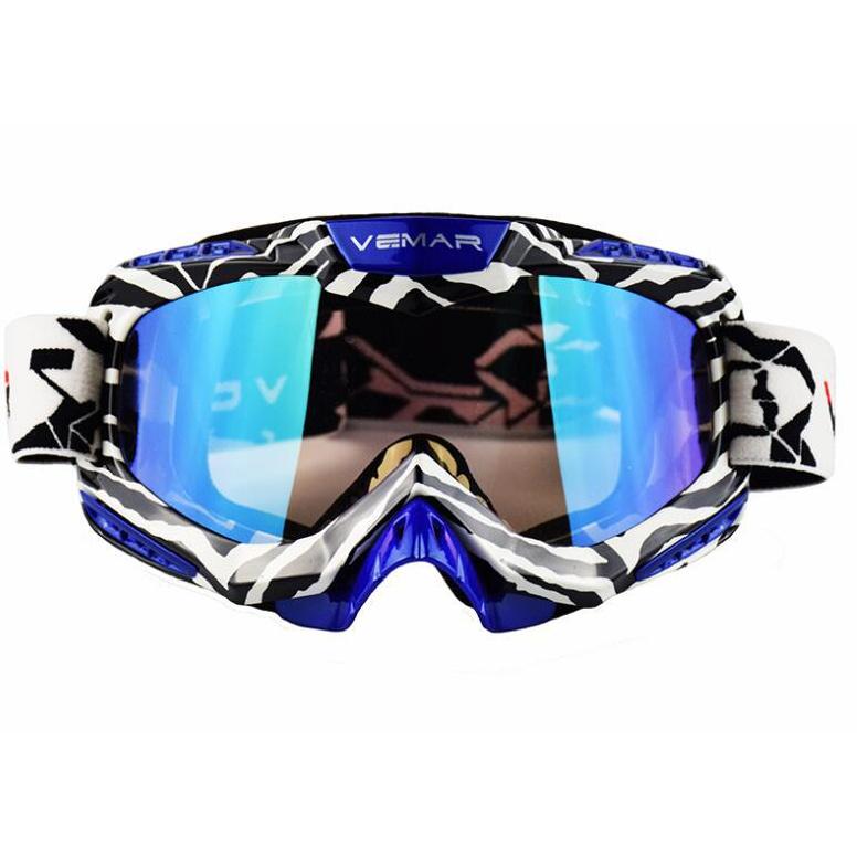 

Off-road motorcycle helmet visor for men and women, sports anti-impact motorcycle riding anti-fog anti-dust transparent goggles синій