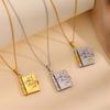Titanium Steel Opening Book Pendant Stainless Steel Girls Text Locket  Mother's Day