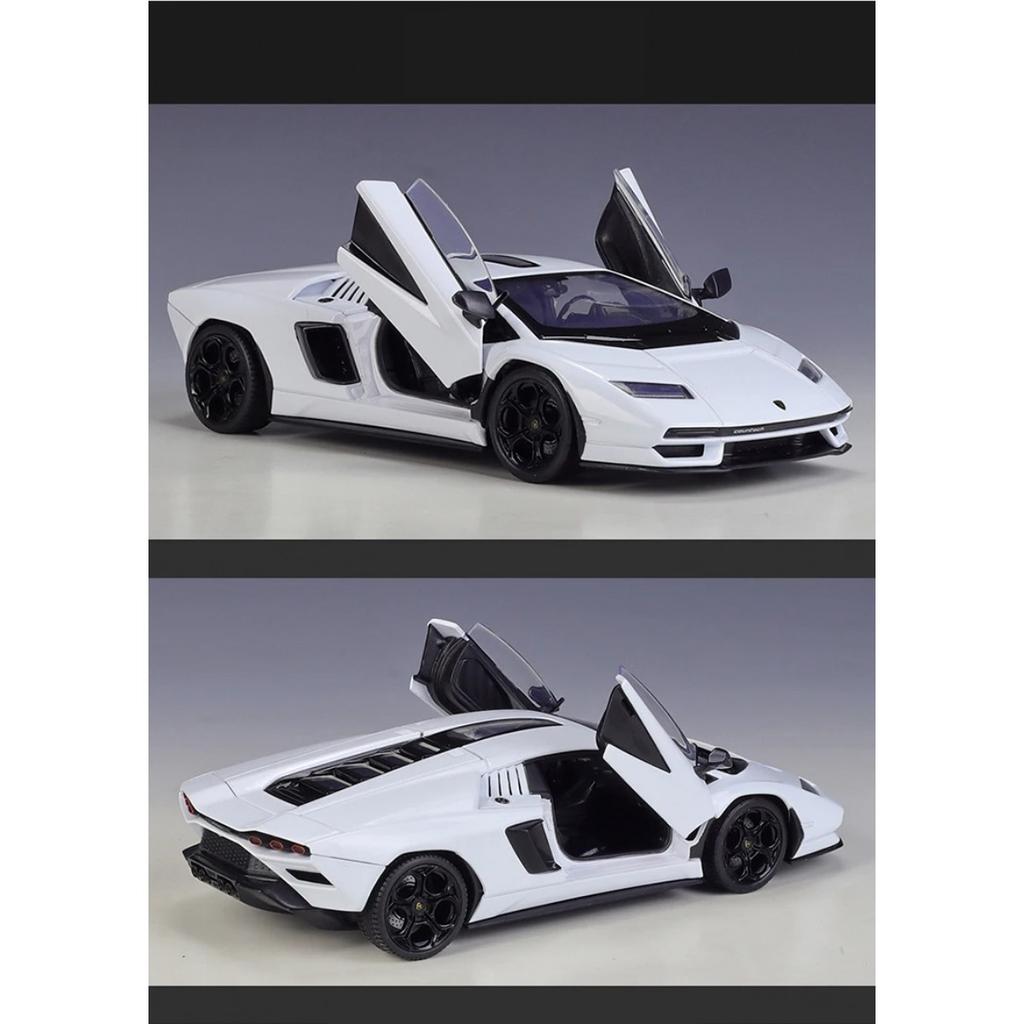 Welly 1/24 Lamborghini Countach LPI800-4 Alloy Miniature Car Diecast Metal Scale Car Model Collection Childrens Toy Vehicle Gift
