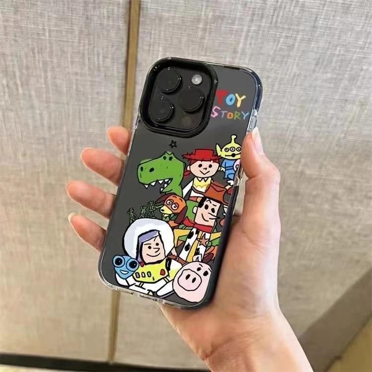 Japan and Korea Toy Story Applicable Apple 14 Pro Mobile Phone Case iPhone15 Soft 11 Pro Max Transparent X Cartoon