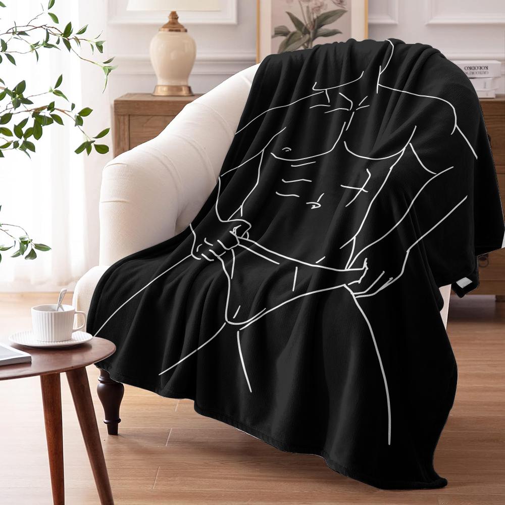 Abstrakte Männer Körperdecke Weiche Flanell AC Decke Leichte Sommer-Nickerchen-Decke Gemütliche Decke für Sofa Bett Reise Zuhause