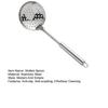 2Pcs Stainless Steel Colander And Skimmer Set Heavy-Duty Kitchen Strainer with Hanging Hooks Multi-Purpose Utensils for Pasta Frying Steaming