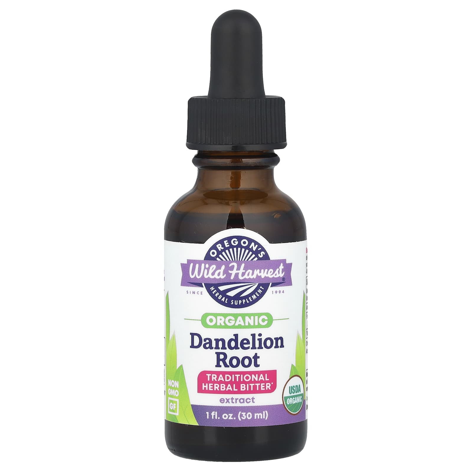 

Oregon S Wild Harvest, Organic Dandelion Root Extract, 30 mL (1 Fl Oz) (1,000 Mg Per Serving)