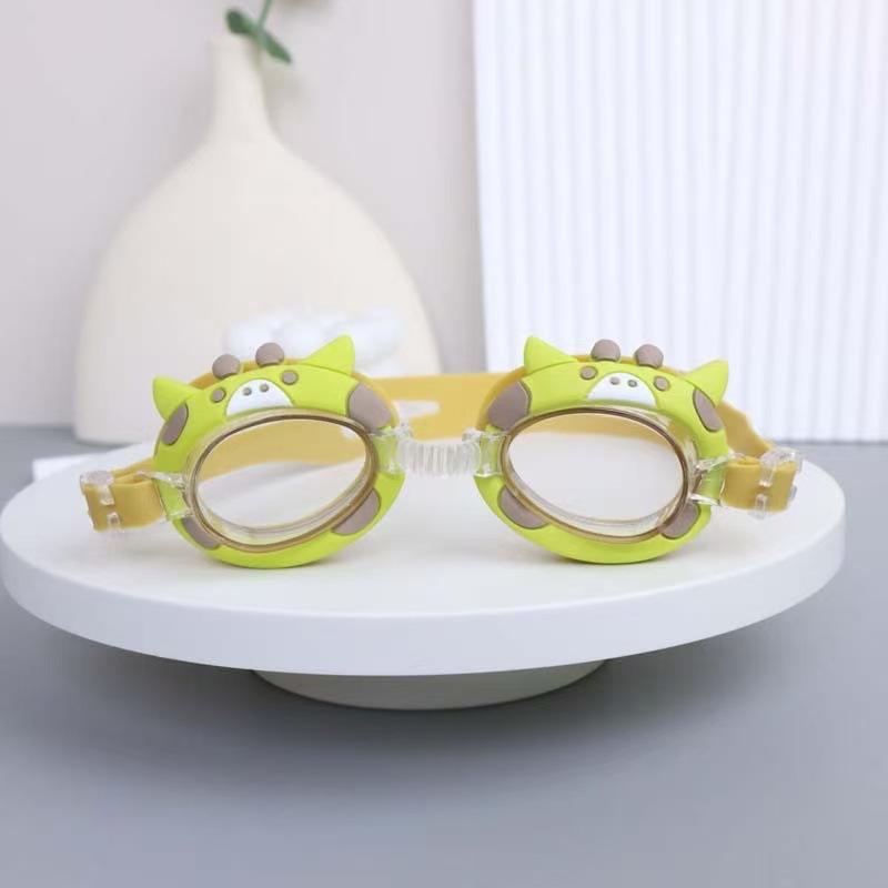 Children'S Swimming Goggles Hd Anti-Fog Waterproof Professional Swim Glasses With Swim Cap Set For Boys Girls