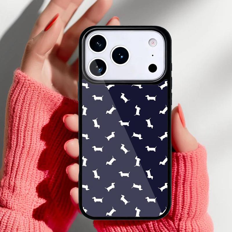 Cartoon Dackel Wursthund Handyhülle für iPhone 17 16 15 14 13 Pro Max Rückabdeckung für 12 11 Pro Coque