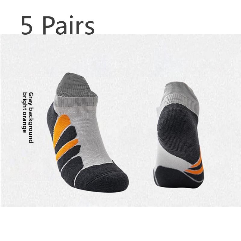 5 Paires de Chaussettes de Basket-ball Élite Épaisses pour Homme à Semelle Serviette à Séchage Rapide Chaussettes de Running Chaussettes de Sport d'Extérieur