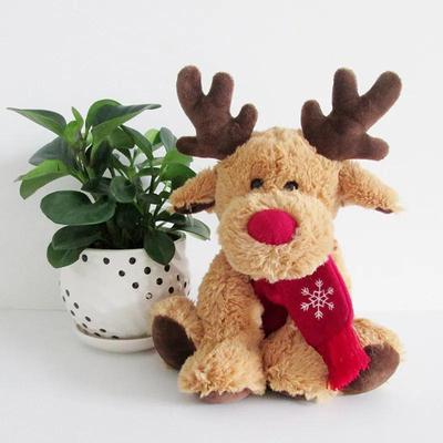 30cm Cute Deer Dolls Christmas Decorations New Year Elk Plush Toys Xmas Gifts