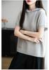 Early Autumn Women's Hooded Vest: 100% Pure Wool, Seven-Stitch, Short Sleeve, Pocket Design, Layering Sweater
