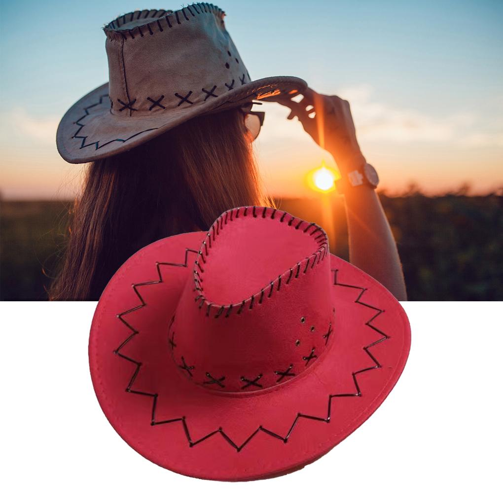 Kids Vintage Wide Brim Headwear Cap Western Cowboy Hat Boys Girls Cap Spring Summer Hat - Yellow
