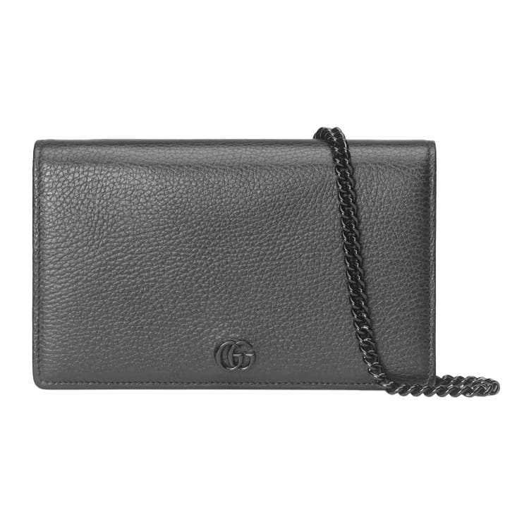 GUCCI GG Marmont Leather Shoulder Bag, Crossbody Bag Women's Black 497985-17WFN-1000