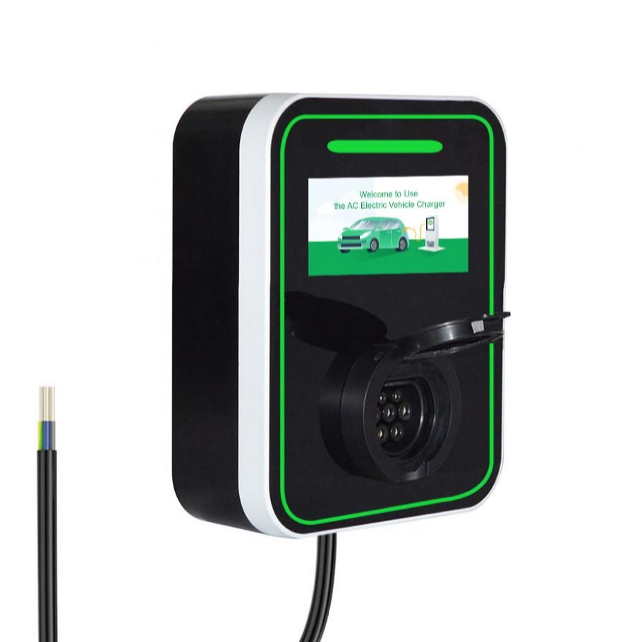 Wall-mounted 7-22kW EV Socket Charger - Euro, National, & American Standards Compatible with App
