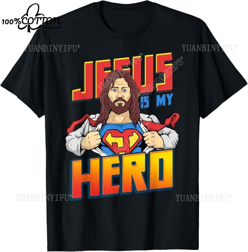 Jezus Cię wspiera Vintage top Harajuku Casual Unisex T-shirty Bawełna Streetwear Krótki rękaw Okrągły dekolt Moda uliczna