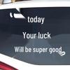 Veel Geluk Auto Sticker: Reflecterende Genezende Tekst voor Decoratie Achterruit