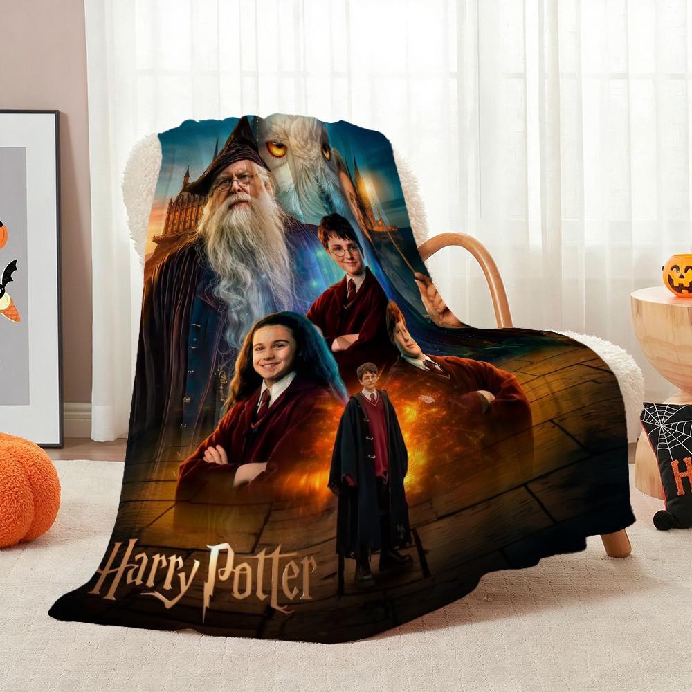 Hogwarts Four Houses Flannel Blanket Soft Warm Fleece Blanket For Living Room Air Conditioner Room Lightweight Home Decor Gift For Friends