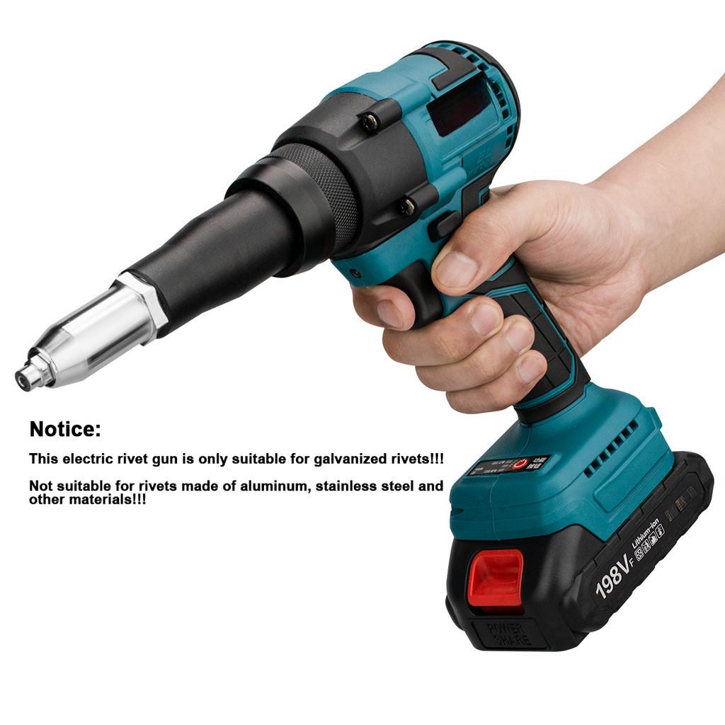 Portable Brushless Electric Rivet Gun 20000N Cordless Rivet Nut Gun Drill Insert Automatic Riveting Tool