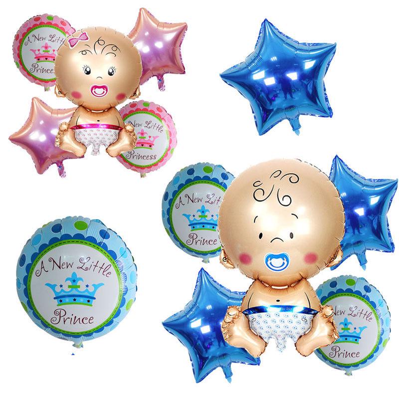 5pcs Boy Girls Baby Shower Foil Helium Balloon Christening Birthday Party Decor 5pcs Boy Girls Baby Shower Foil Helium Balloon Christening Birthday Party Decor