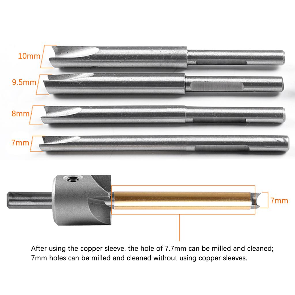 Pencil Trimmer Kit Pencil Trimmer System Milling Cutter Set 7mm 8mm 3/8 Inch 10mm Cutter Shaft Cutting Head Socket Adapter Hex Wrench