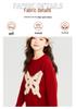 Girls' Winter Mink Velvet Butterfly Sweater - New Year Red Knit Pullover 2026