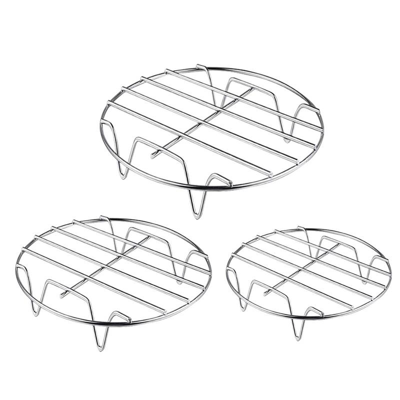 Stainless Steel Cookware Steamer Rack Cooking Baking Pot Stand AirfryerGrill Food Accessories Kitchen Steaming Racks Grid