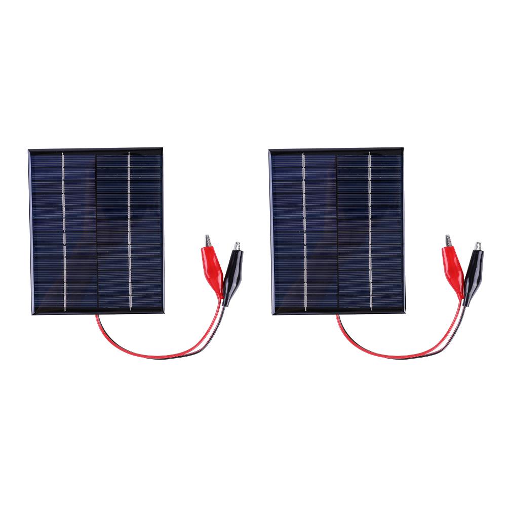 1-5Pcs 5W 12V/5W 5V/3W 2V Mini Small Solar Panel Module Waterproof DIY Polysilicon Solar Epoxy Cell Charger Phone Power Bank