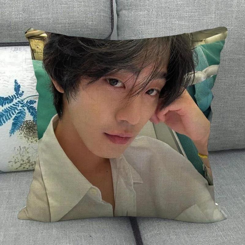 Custom Ahn Hyo Seop Pillowcase Wedding Decorative Cotton Linen Pillow Case For Home Pillowcover 45X45(One Sides)