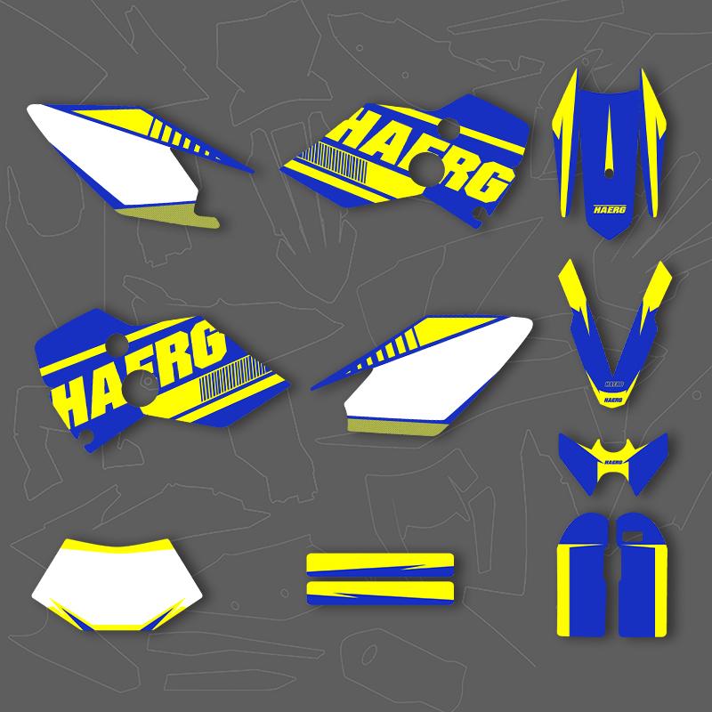 DSMTECH Custom Motorcycle Graphics Background Decals Stickers Kits for Husaberg FE 2001 2002 2003 2004 2005 004