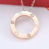 Family Necklace Personalized Gift Linked Circle Necklace Custom Children Name Rings Eternity Necklace Mother Gift