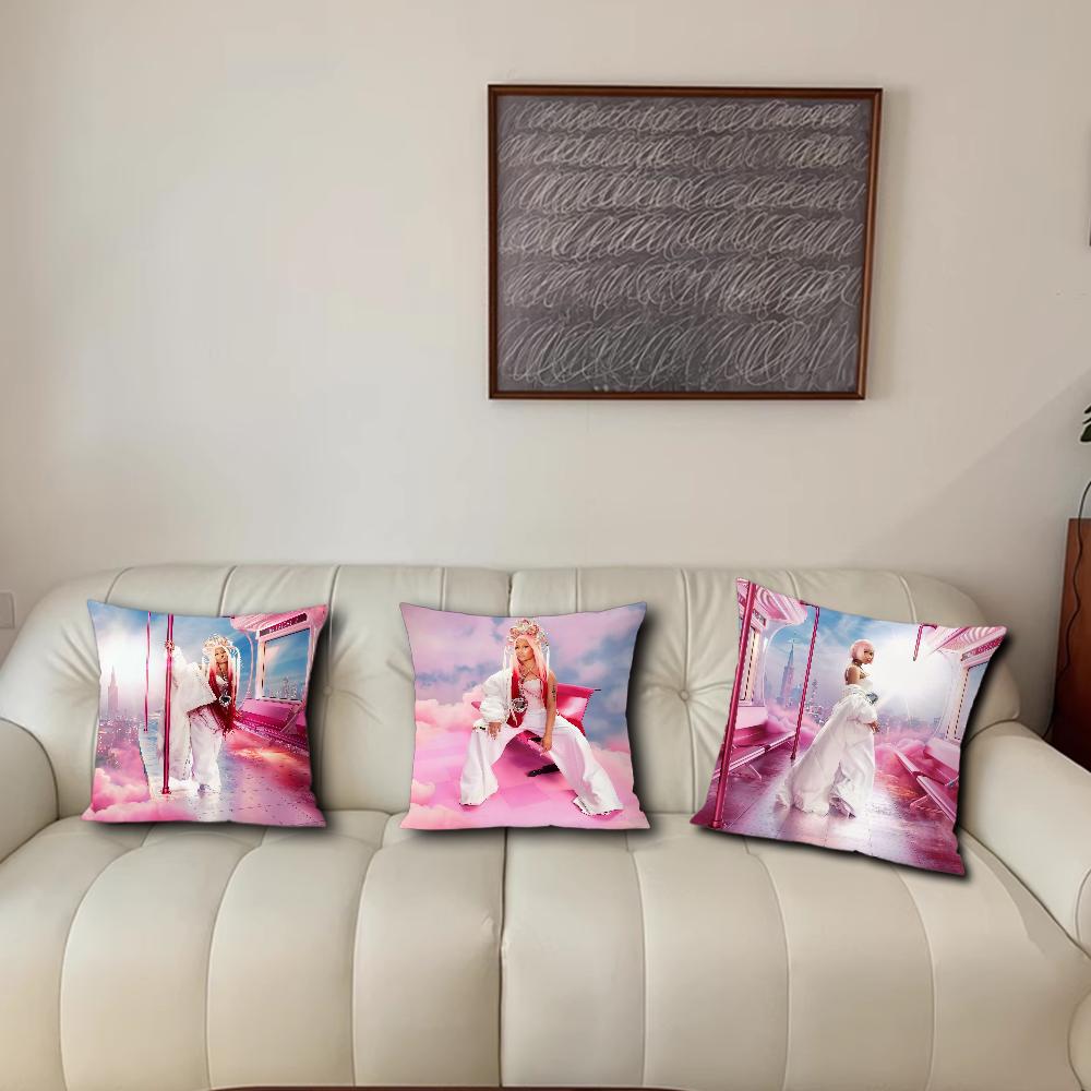 Singer N-Nicki Minaj Friday Cushion Cover Living Room Accent Couch Back Support Square Lounge Restful Nap Companion Pillow Case