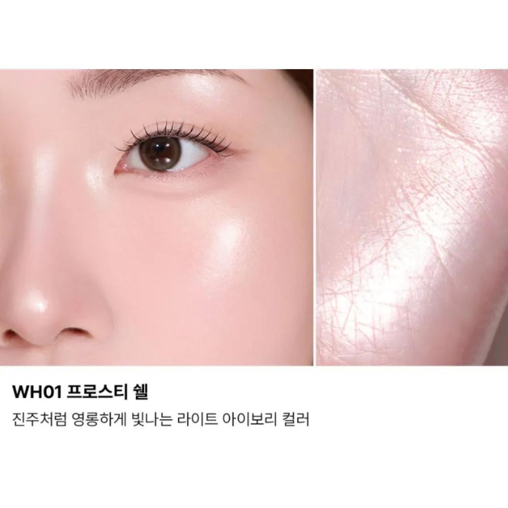 The Saem Glam Moist Highlighter WH01 Frosty Shell Radiance X2