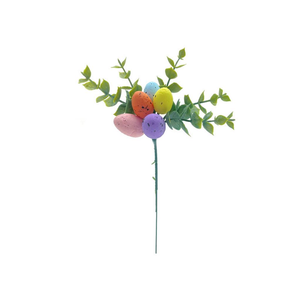 Easter Faux Egg Flower Branch Made Of  And Lightweight Plastic For Long-lasting Seasonal Use.