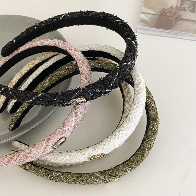 Retro tvídové obruče do vlasov Francúzsky štýl Sladká dámska móda Elegantné Protišmykové Romantické pokrývky hlavy Dievčenské párty doplnky
