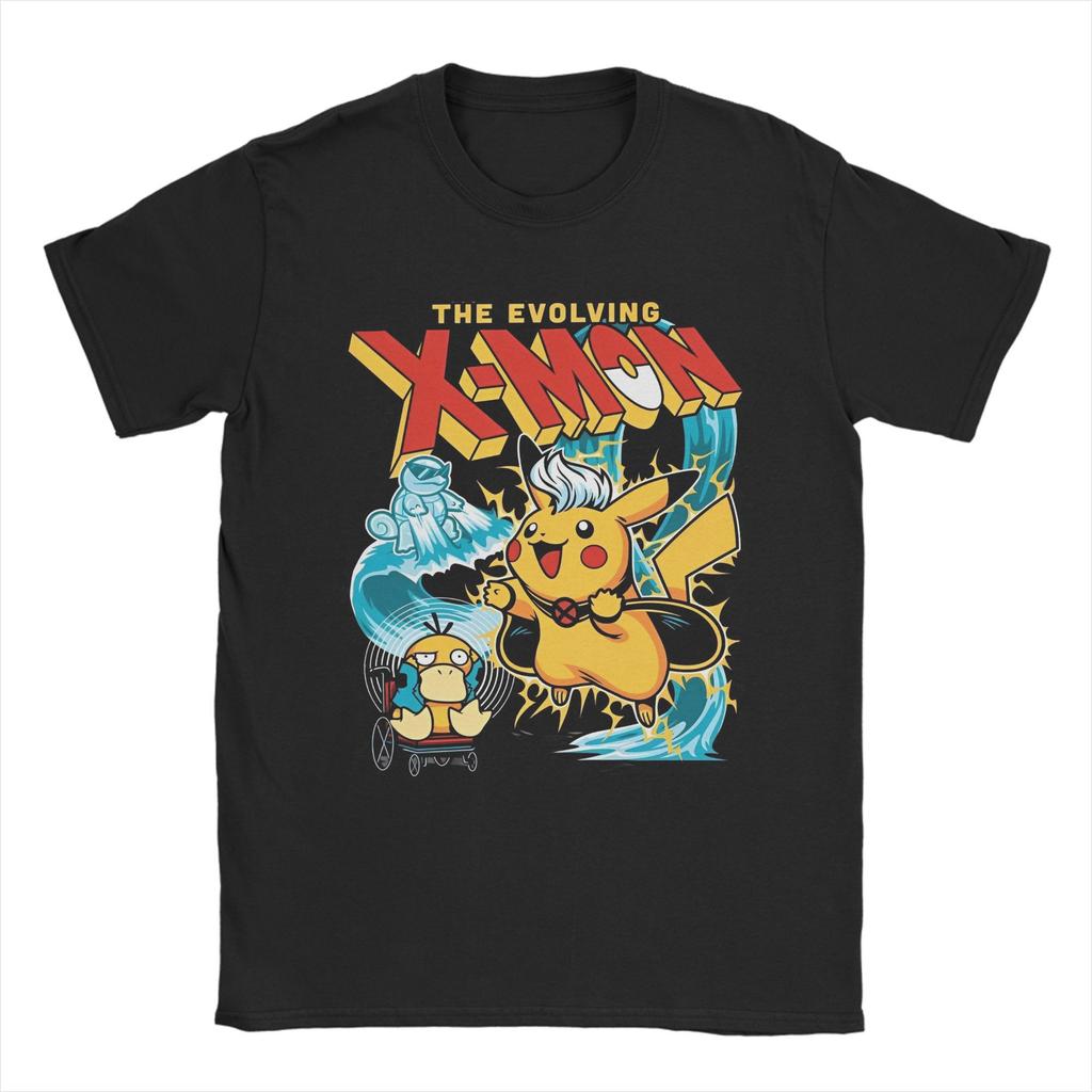 Japanese Super Cute Pokémon Anime Printed T-shirt 2025 Summer Men's and Women's Plus Size Trend Loose Casual Short-sleeved Top