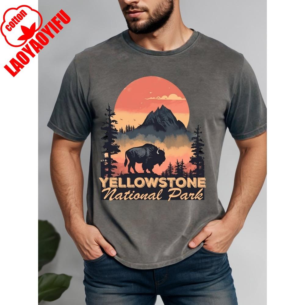 Yellowstone National Park Shirt Yellowstone State Park T-shirt Yellowstone Family Vacation Tee  Casual for Daily Wear