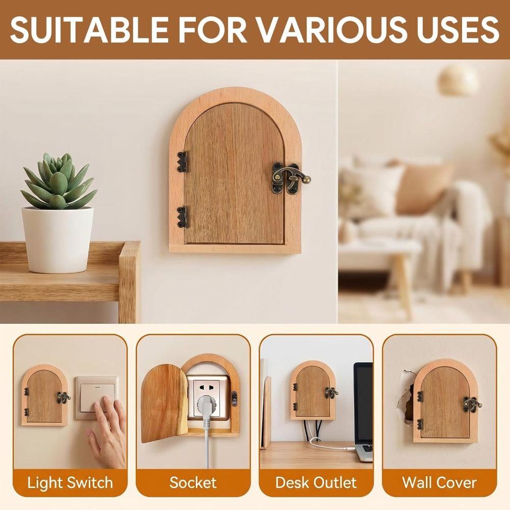 No-Drill Wood Outlet Cover Handmade Light Switch Cover Decorative Wall Outlet Protector  Home Decor