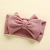 European & American Handmade Baby Hair Accessory: Large Bow Double Layer Waffle Texture Headband for Kids