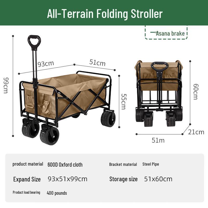 Zushu Outdoor Foldable Camping & Utility Cart
