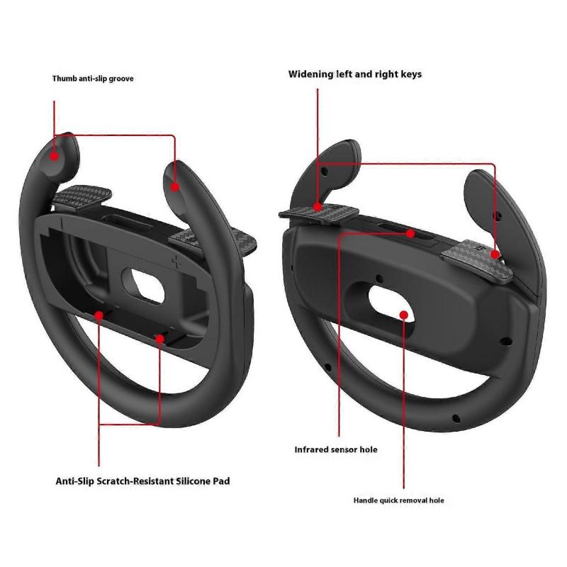 a6f PGTECH GP-362 2Pcs For Nintendo Switch 2 Controller Racing Game F9T Steering Wheel Left and Righ