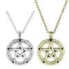 Ankh Supernatural Pendant Necklace With Alloy Material And Snake Chain For Gift And Cosplay Use