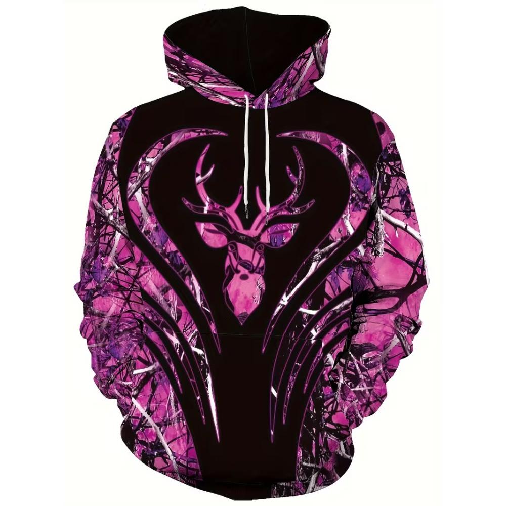Autumn Winter Fashion Comfortable Large Colorful Creativity 3D Printed Hoodie Men's Sports Leisure Versatile with Pockets Hoodies