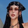 All-match Y2k Print Turban Sweet Small Square Scarf Retro Printed Headscarf  Beach