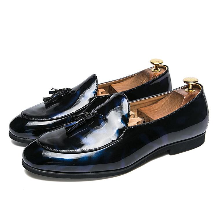 Men's Large Leather Tassel Loafers - Trendy, Breathable, Casual Business Shoes for Summer