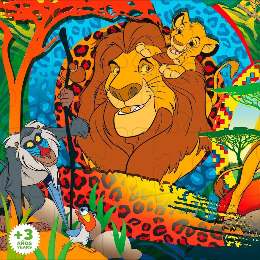 Child's Puzzle The Lion King Double-sided 24 Pieces 70 X 1.5 X 50 Cm (12 Units)
