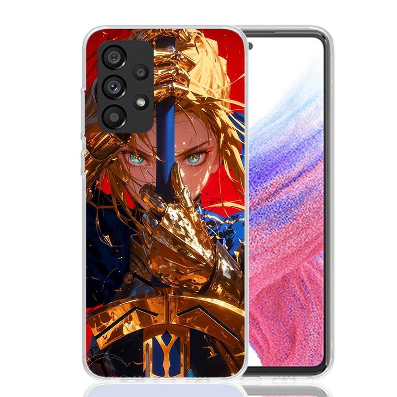Fate Zero Stay Night Saber Phone Case For Samsung Galaxy A17 A16 A14 A15 A13 A57 A56 A54 A55 A53 A37 A36 A34 A35 A33 A26 A24 A25
