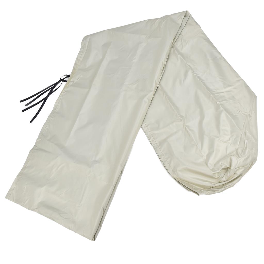 Outdoor Telescopic Canopy Dust Cover 210D Oxford Cloth Waterproof Sunscreen Awning Protective Cover Beige