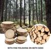 10Pcs/set Christmas Natural Color Wood Slices Round Log Discs for Arts & Crafts Home Hanging Event Decorations(not Include Rope)