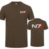 Mass Effect N7 T-Shirt Sommer Unisex Kurzarm Baumwolle N7 T-Shirt Unisex Oberteile Tee