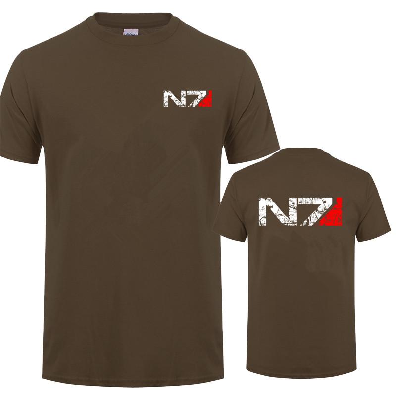 Mass Effect N7 T-Shirt Sommer Unisex Kurzarm Baumwolle N7 T-Shirt Unisex Oberteile Tee