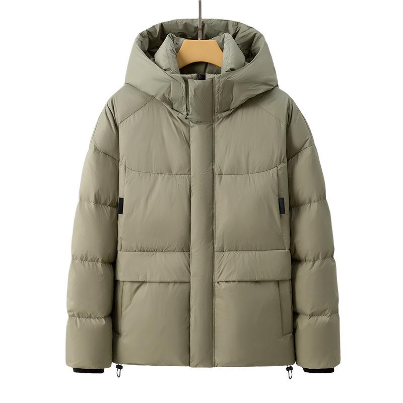 Hooded Down Jacket Men's Jacket New Winter Warm Duck Down Bread Jacket High-end Men's Jacket Trend