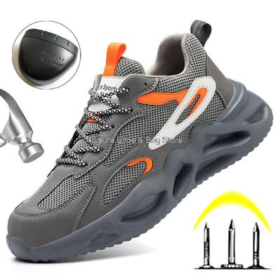Fashion Lightweight Safety Shoes Men's Boots Working Shoes For Men Anti-Smashing Boots Steel Toe Cap Boots Male Sneaker For Men Footwear